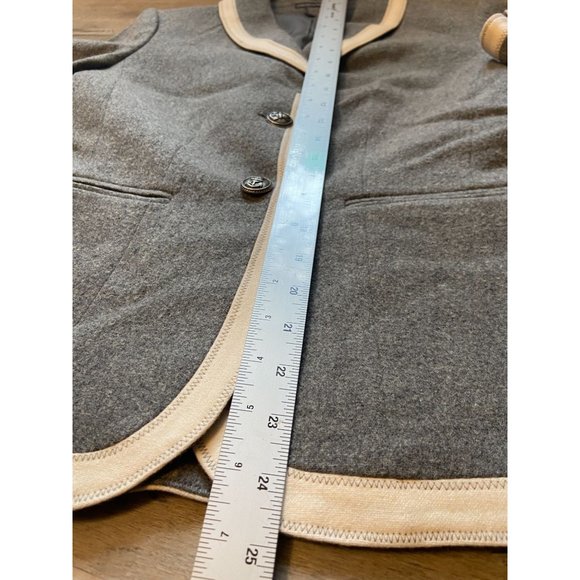 Chelsea & Theodore Grey Wool Blend Blazer Jacket Sz 2 - Picture 7 of 10